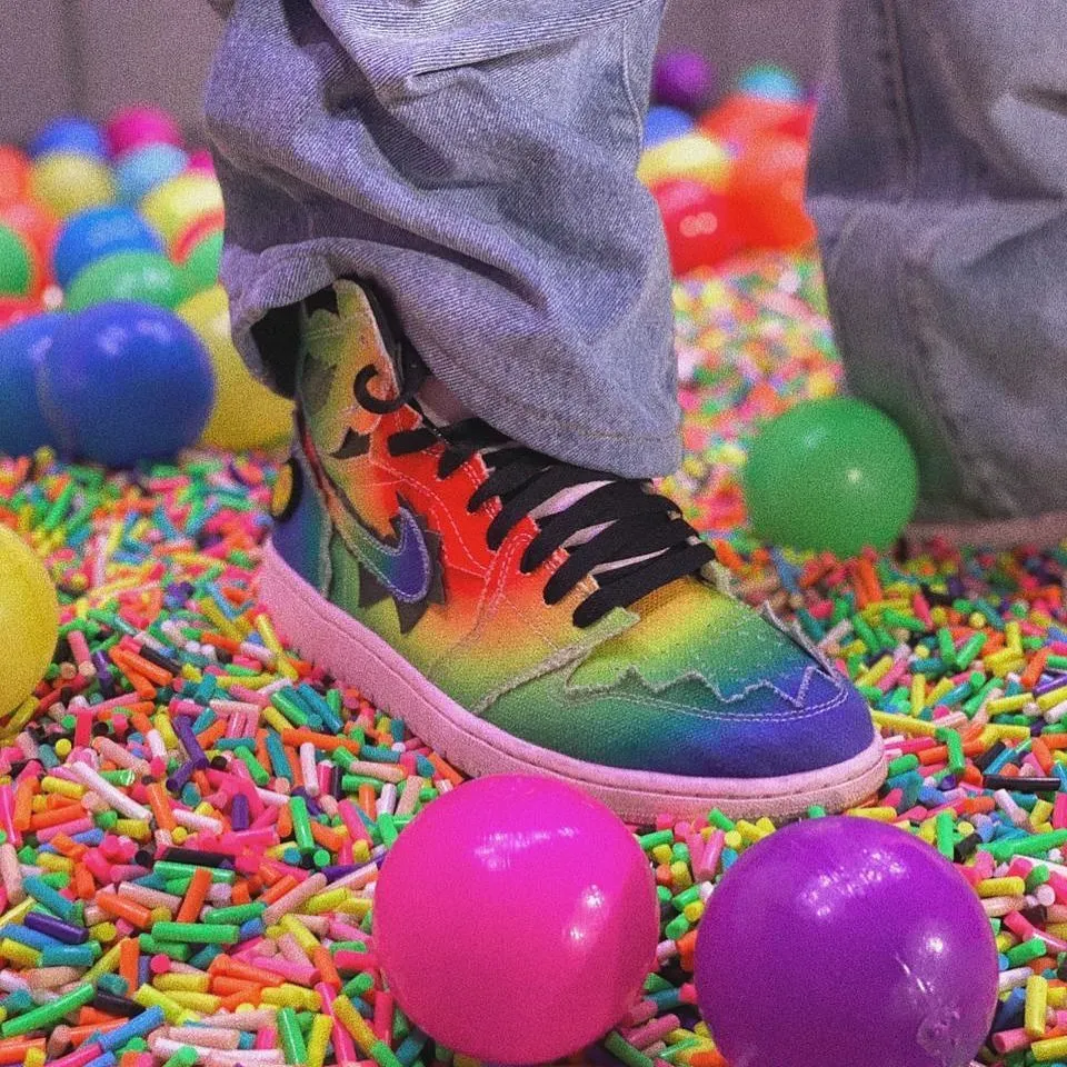 j balvin air jordan 1 high og multi colors dc3481-900