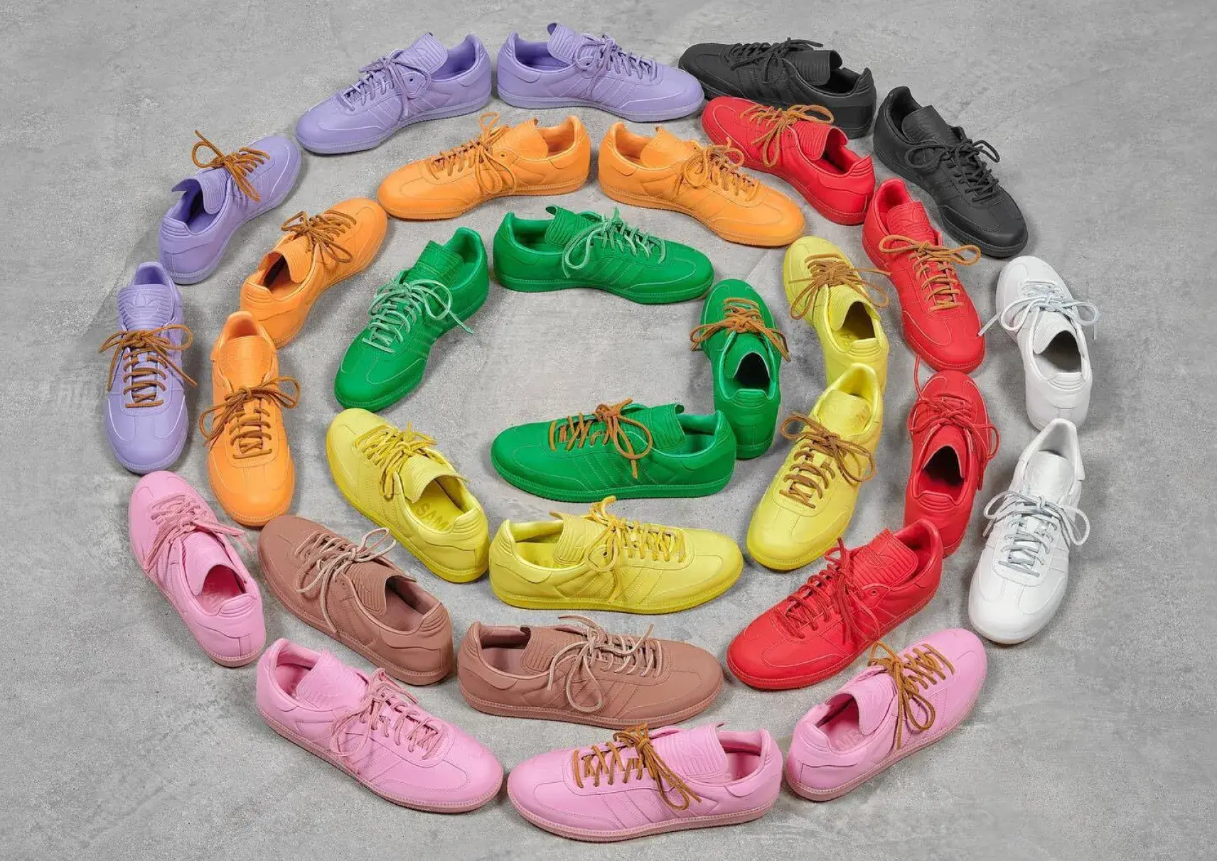 large visual adidas samba colors