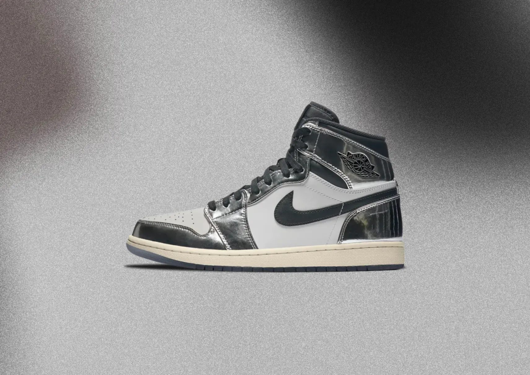 large visual air jordan 1 high og metallic silver fn7249-001
