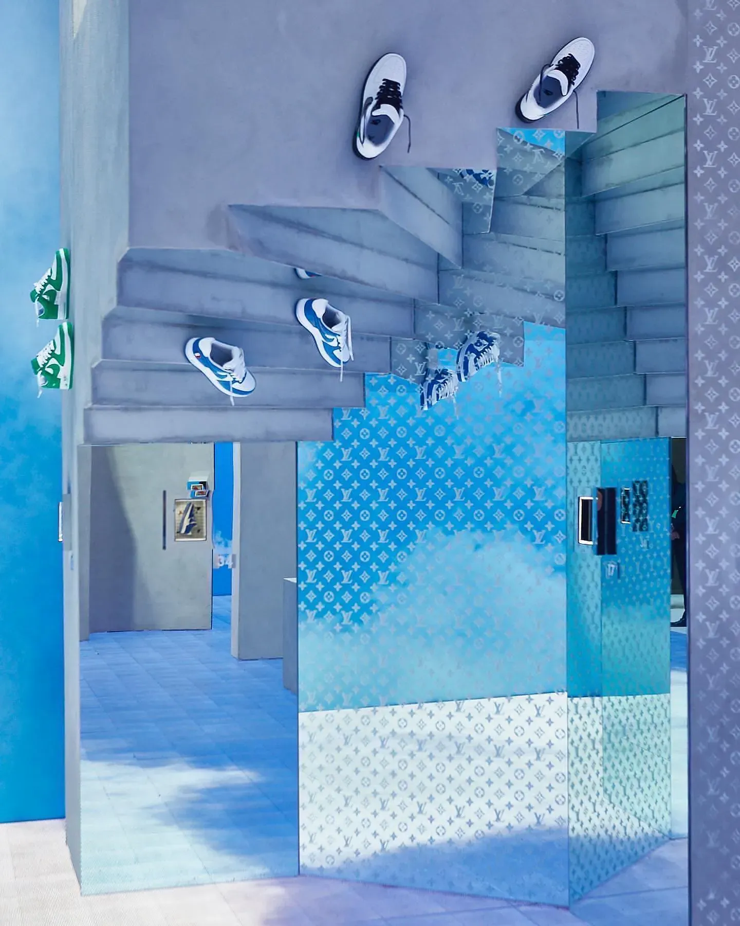 louis vuitton air force 1 collection mur immersif 3d