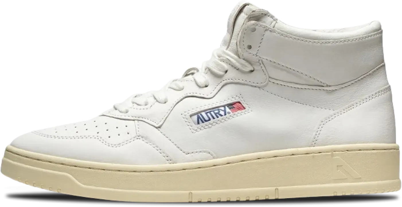 Autry Medalist Mid GOAT WHITE