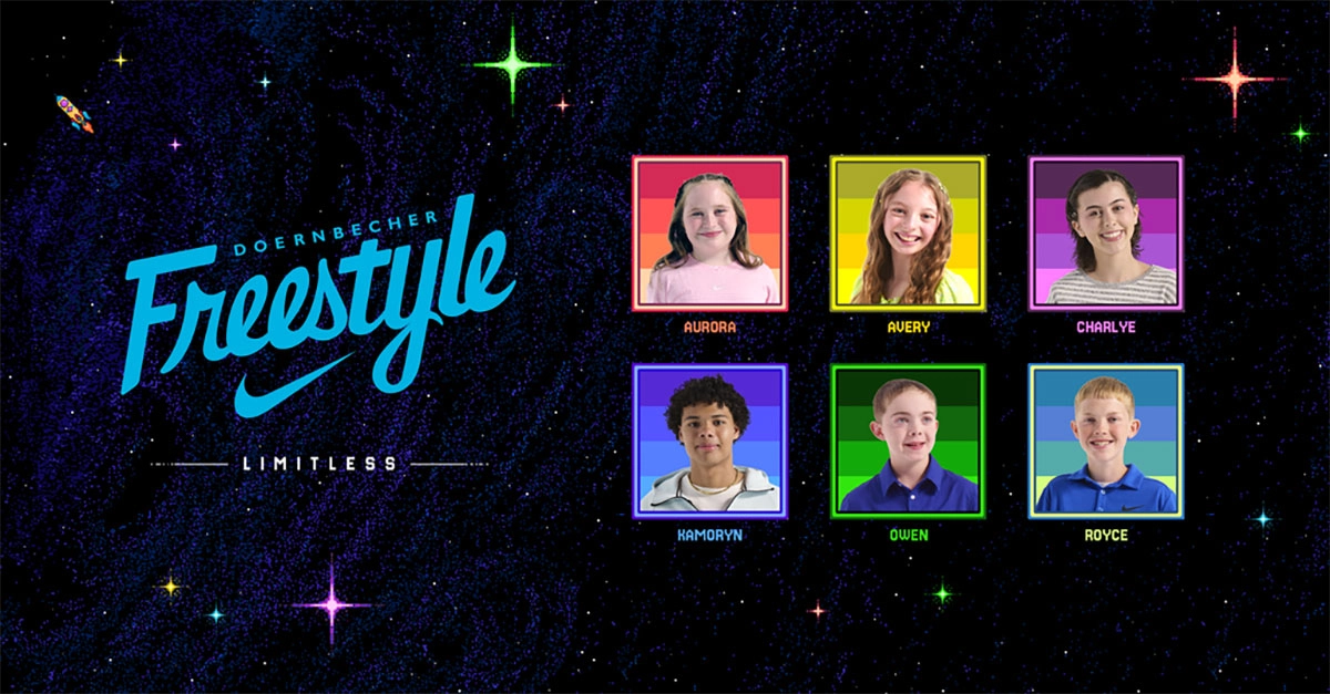 The six young patient-designers from Doernbecher hospital for the 2027 collection