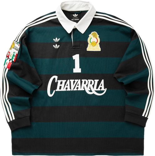 Imagen de adidas x Willy Chavarria LS Rugby Shirt BLACK GREEN