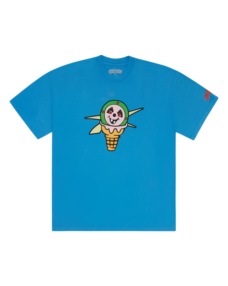 don toliver x icecream x reebook tee-shirt blue
