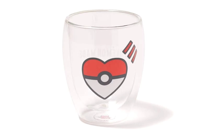 Pokémon Made double-walled heart pokéball glass