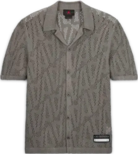 A Ma Maniere x Jordan Crochet Shirt Grey HF0534-029 image