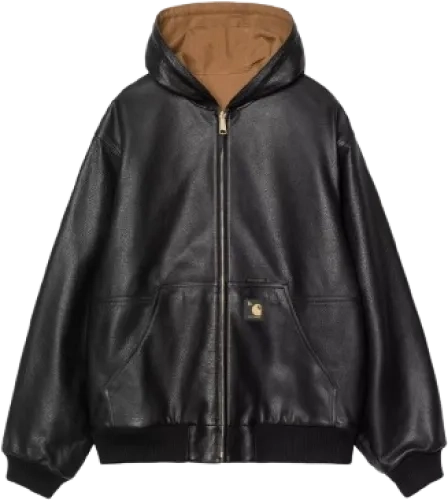 Carhartt Wip Og Active Jacket 50th Anniversary Edition Leather Black I0359673r0xx image