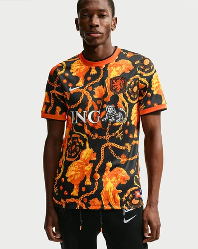 Image de Patta x Nike Academy Pro Short-Sleeve Top BLACK ORANGE IH1678-010