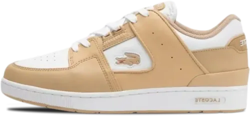 image de Lacoste Court Cage Trainers Beige 47SMA0050-BW8