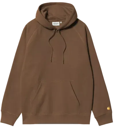 Carhartt WIP Hooded Chase Sweatshirt CHOCOLATE GOLD