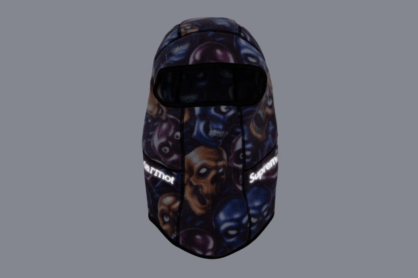 supreme x marmot fall 2025 hood skull at night