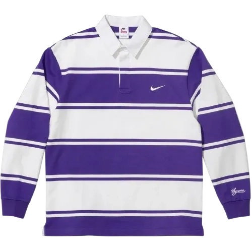 Supreme x Nike Stripe Rugby Polo Shirt 