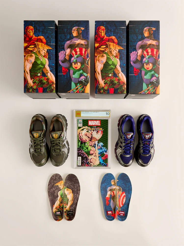 Kith Marvel Capcom Cap Asics Gel-Nimbus Captan America Guile