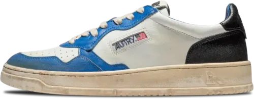 image de Autry Medalist Low Super Vintage Leat White Blue Black AVLMSV10
