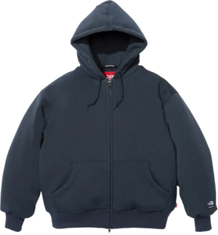 Supreme x The North Face Filed Zip Up Hooded Sweatshirt NAVY