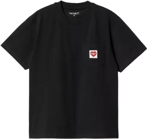 Carhartt WIP S/S Pocket Heart T-Shirt BLACK RED