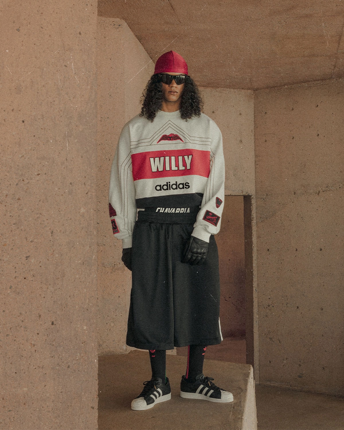 Campagne Love Prevails, crewneck color-block Willy Chavarria x adidas