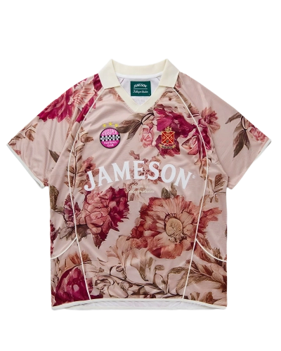 KidSuper Studios x Jameson Floral Soccer Jersey PINK FLORAL PATTERN image