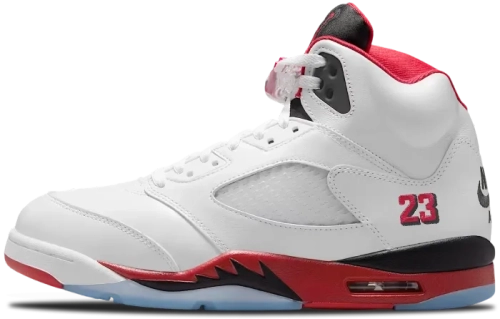 image de Air Jordan 5 Fire Red Black Tongue Hq7978 101