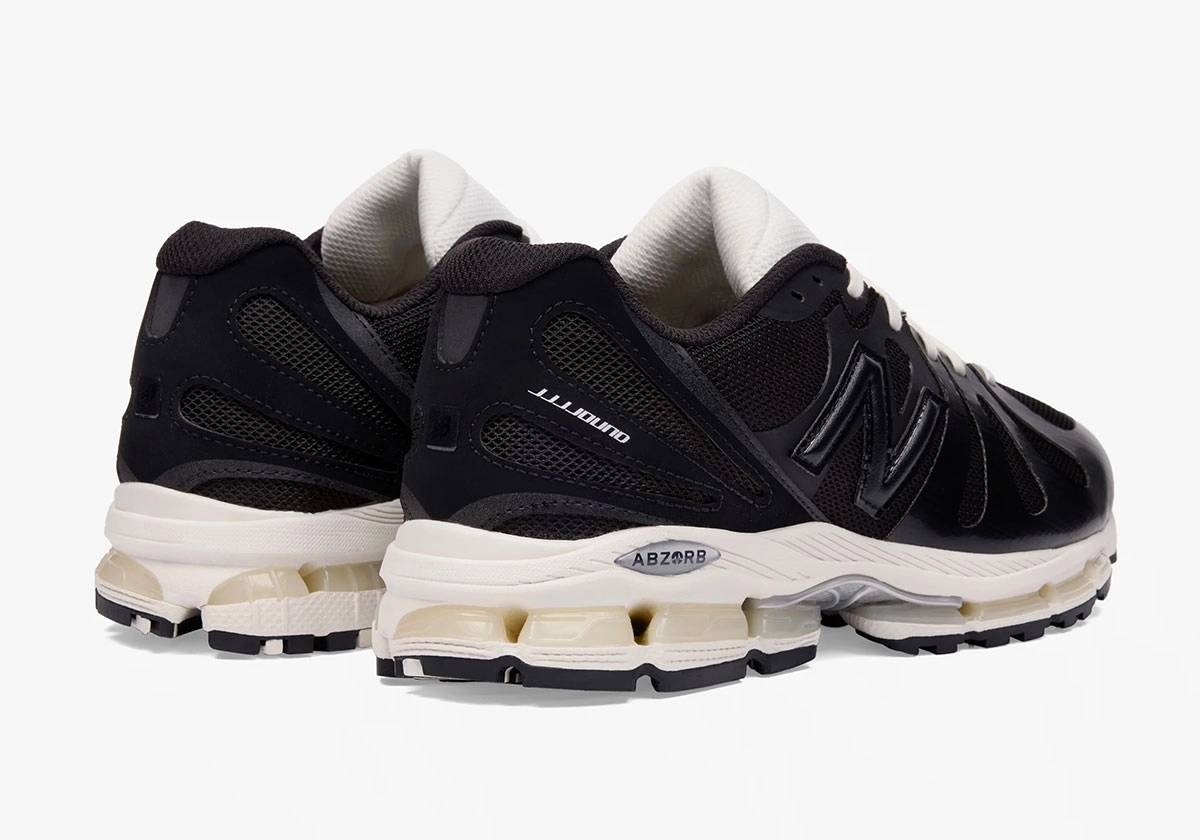 JJJJound x New Balance 1890 black three-quarter rear view