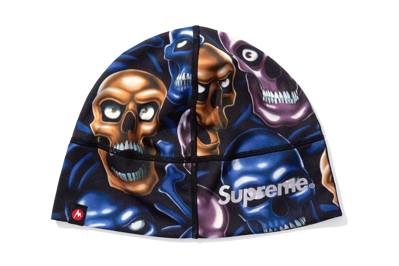 supreme x marmot fall 2025 bonnet tête de mort