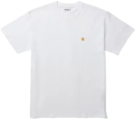 Carhartt WIP Short Sleeve Chase T-Shirt WHITE GOLD