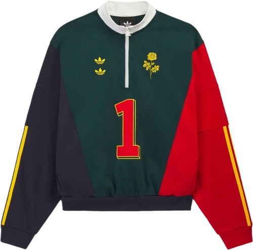 Image de Image gallery #4 Willy Chavarria x adidas Zip 1/4 Chavarria Watsonville Aurora Ivy Legend Ink Better Scarlet KV1996
