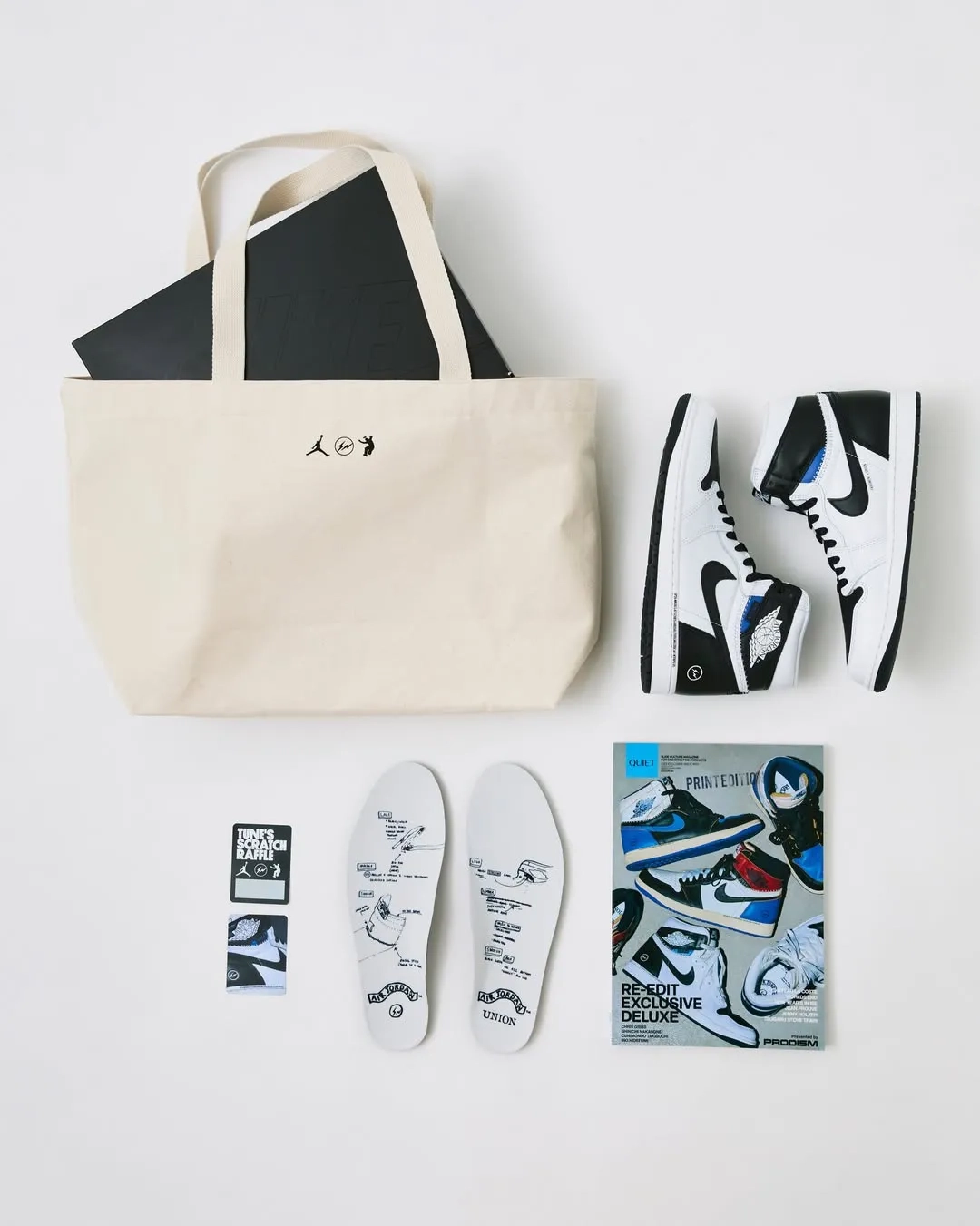 Fragment Union Air Jordan 1 High White Black II7282-100