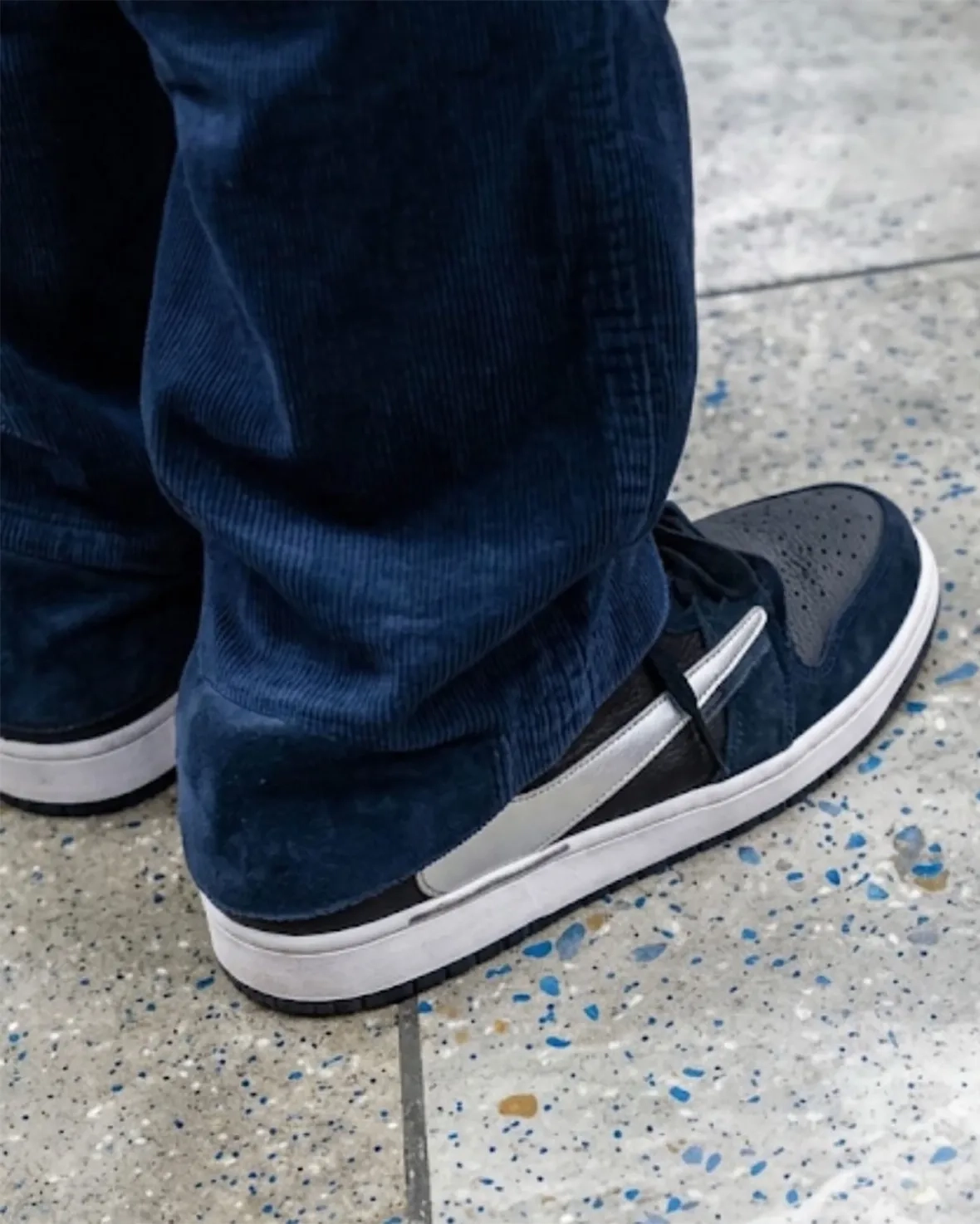 Fragmen x Travis Scott x Air Jordan 1 Low SP Navy Grey Black