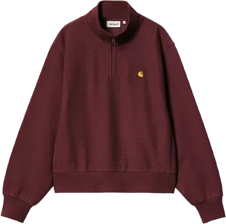 Carhartt Wip American Script High Neck Sweatshirt MALBEC