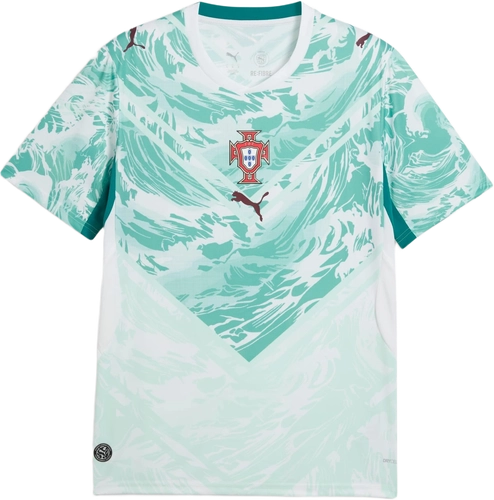 Image de Puma Portugal 2026 Away Jersey WHITE GREEN LAGOON