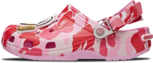 image de Bape Crocs Classic Clog Abc Camo Pink 209627-6I2