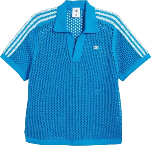 Adidas x CLOT Crochet Polo Blue JE9592 image