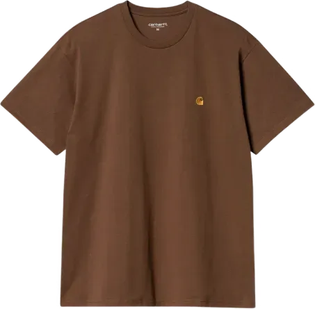 Carhartt WIP Short Sleeve Chase T-Shirt CHOCOLATE GOLD