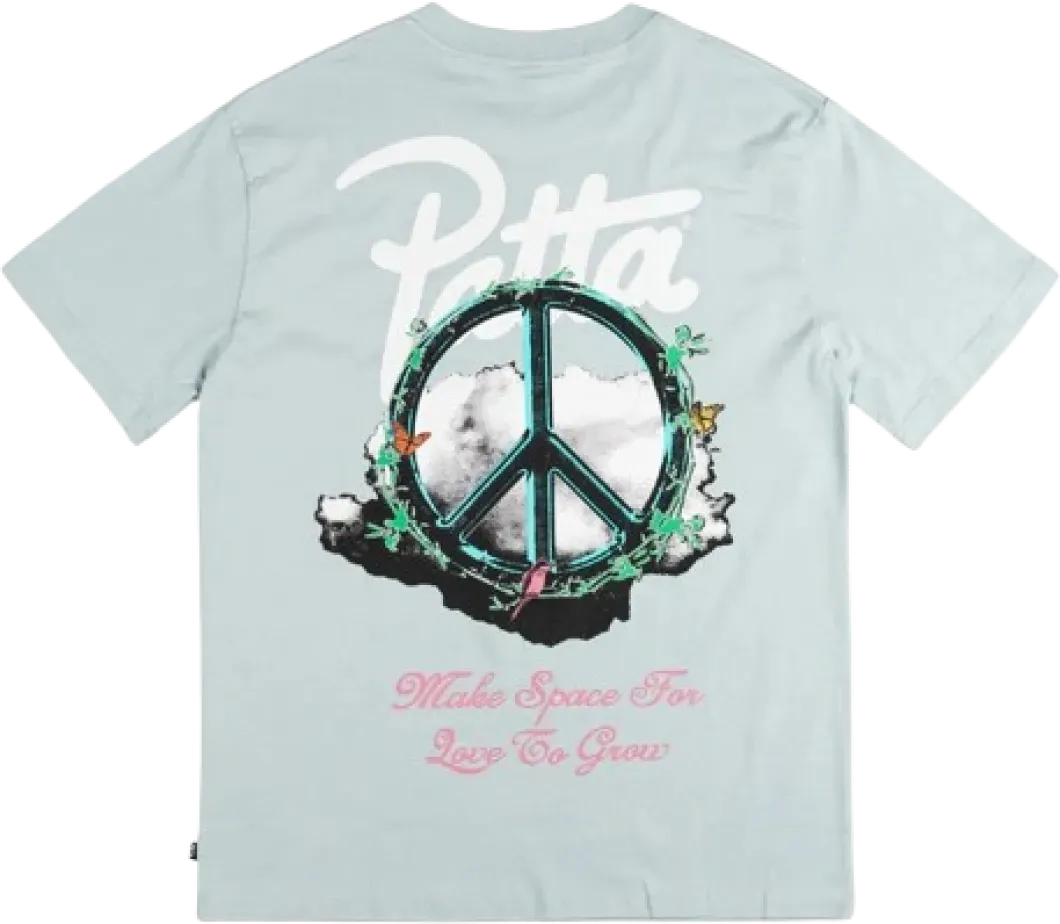Patta Xerox Peace Tshirt DUSTY BLUE