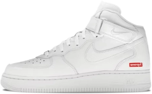 image de Supreme x Nike Air Force 1 Mid White FZ8784-100