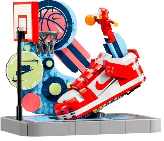 LEGO x Nike Dunk Trickshot Set GYM RED WHITE