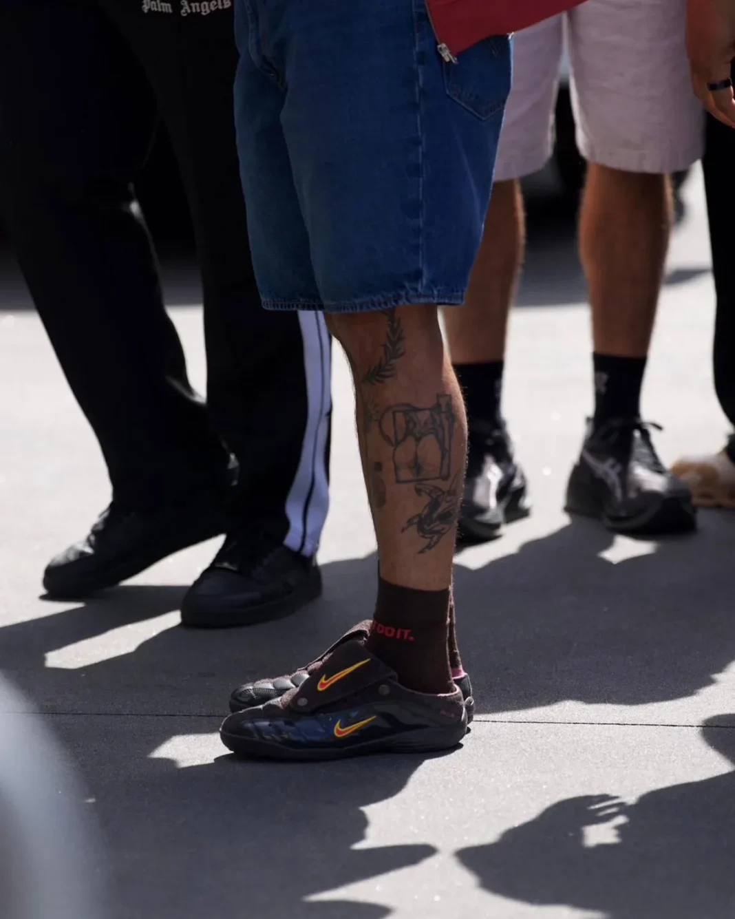 Kids of Immigrants x Nike T90 Mule Velvet Brown Orange Horizon