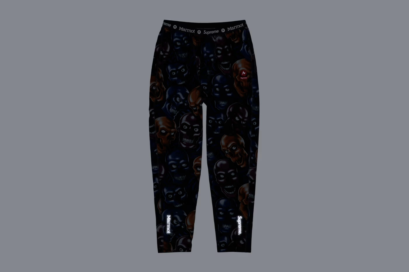 supreme x marmot fall 2025 pants skull at night