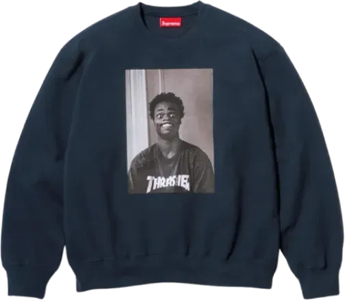 Supreme x Thrasher Crewneck HAROLD NAVY