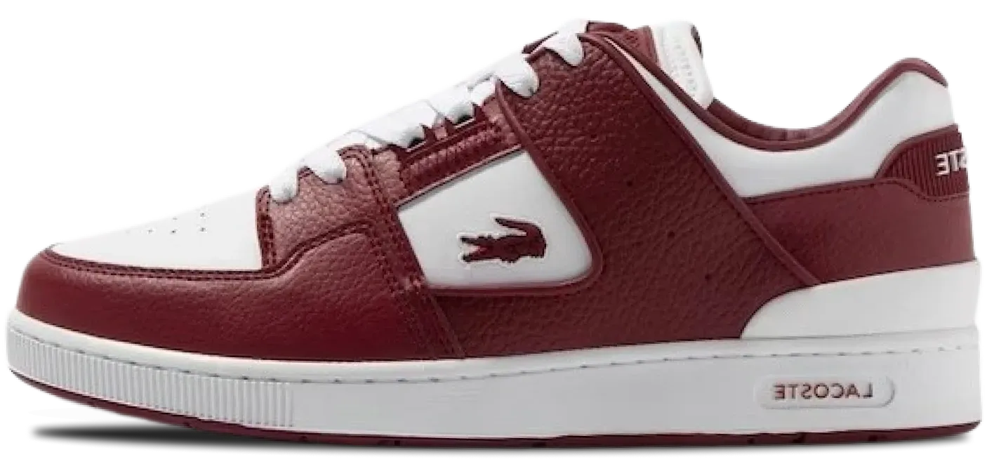 Lacoste Court Cage Trainers BURGUNDY
