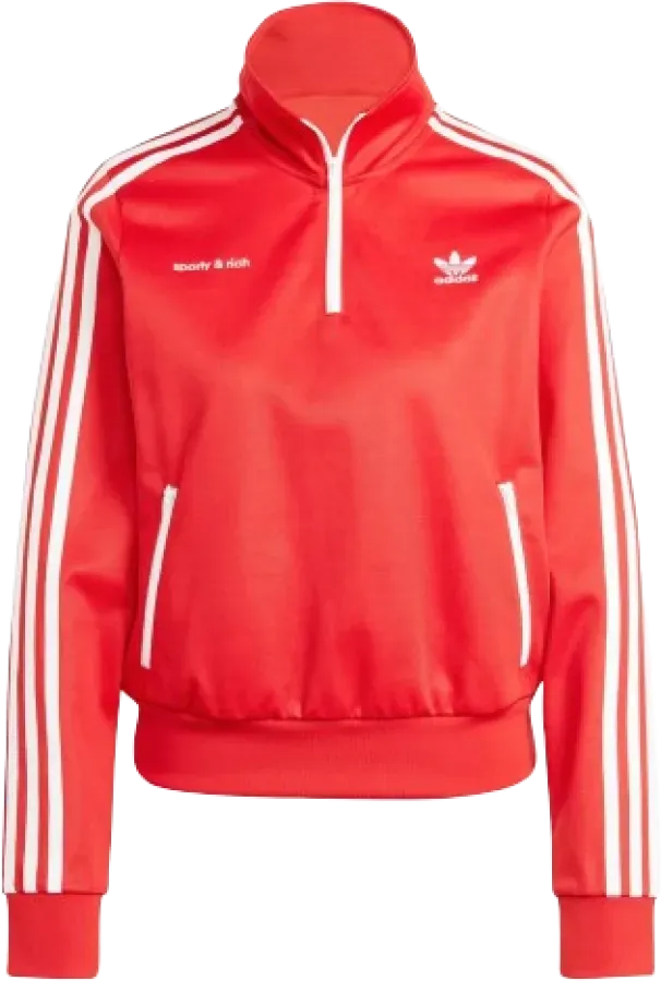 Sporty & Rich x adidas Half Zip Track Jacket WMNS COLLEGIATE RED