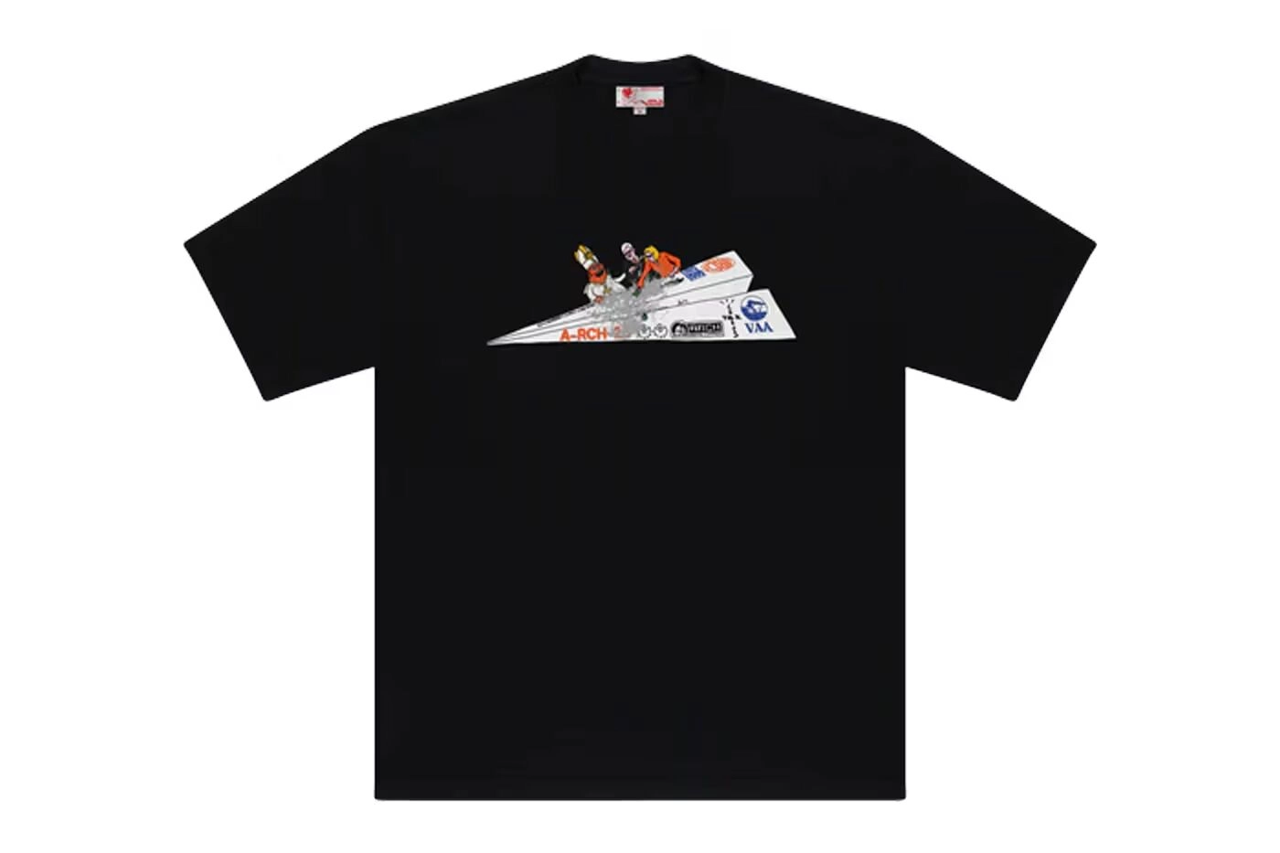 Black T-shirt with Virgil Abloh Cactus Jack graphic in the center