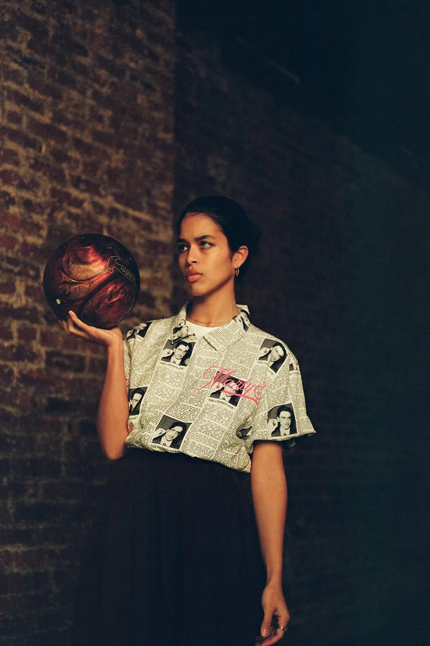 Golf Wang's Marty Supreme Collection woman wearing white shirt