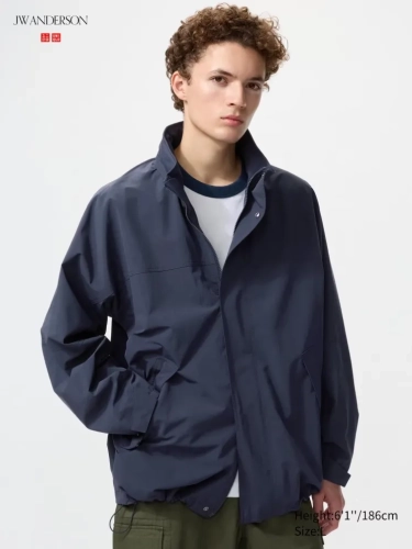 Jw Anderson x Uniqlo Men's Windproof Stand Blouson Navy E484247-000 image