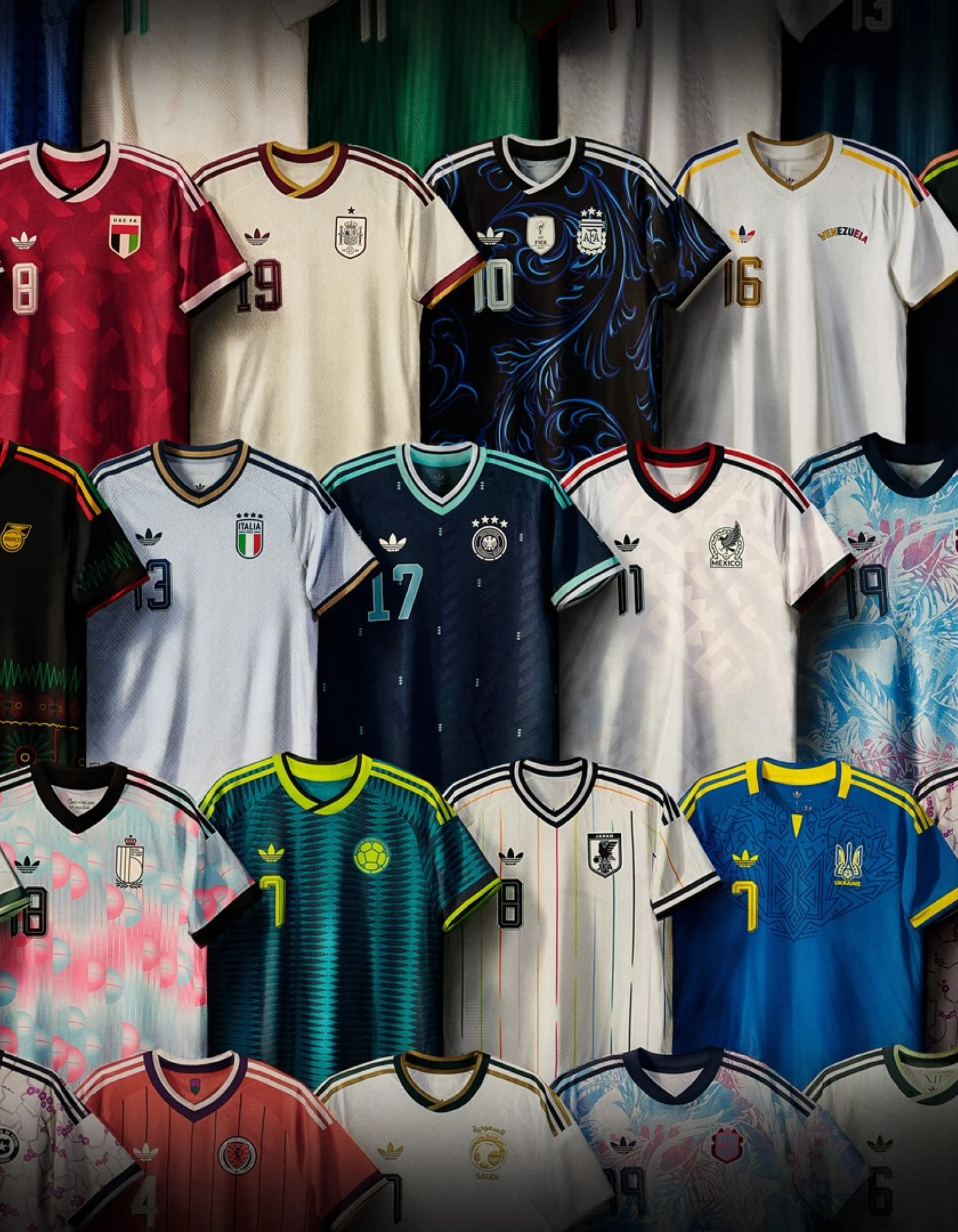La collection de maillots adidas
