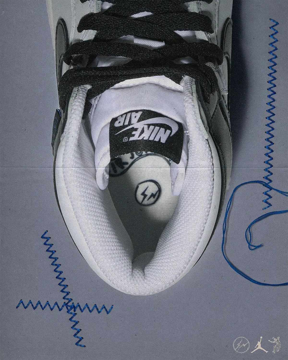 Fragment Union Air Jordan 1 High White Black II7282-100