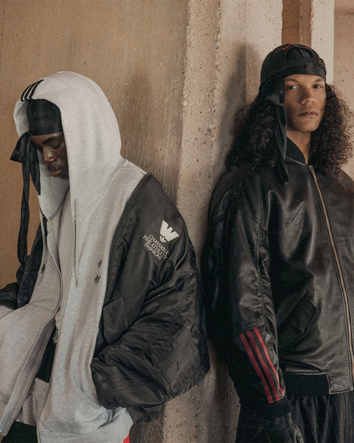Campagne Love Prevails, bombers et veste cuir Willy Chavarria x adidas