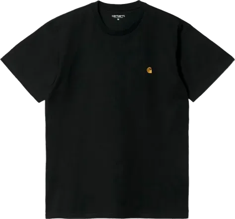 Carhartt WIP Short Sleeve Chase T-Shirt BLACK GOLD