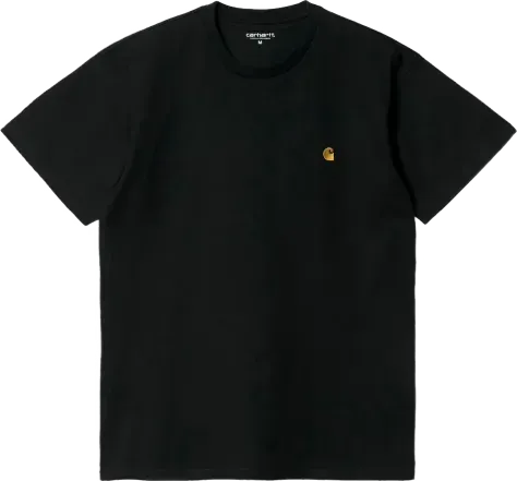 Image de Carhartt WIP Short Sleeve Chase T Shirt Black Gold I026391 00F XX